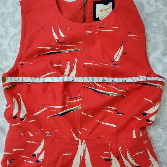 Anthropologie Maeve Berru Poplin Flare Dress 4 - Picture 10 of 11